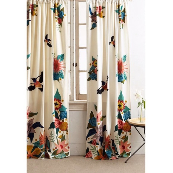 Anthropologie Accents Anthropologie Soaring Starlings Curtain 5 X